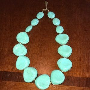 Turquoise faux stone necklace